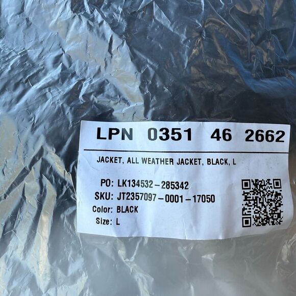 Fabletics All Weather Jacket Black Large NWT in packaging - Picture 6 of 6